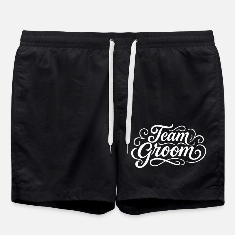 Team Groom - Badeshorts - Schwarz