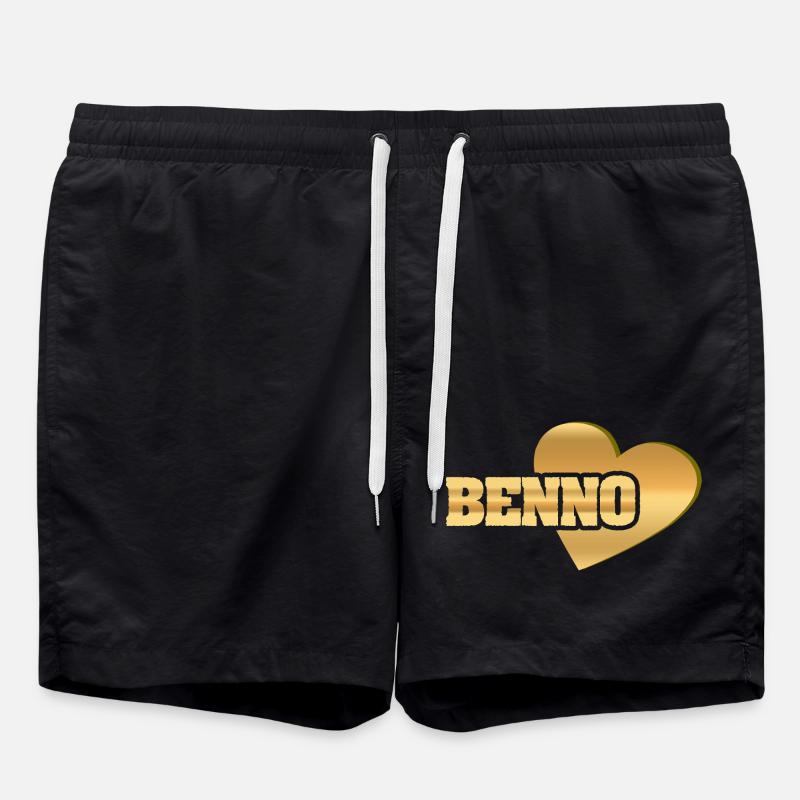 Benno as gold - Swim Trunks - black