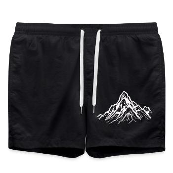 berge - Badeshorts - Schwarz - Vorne - AI Model Male 185 light (185cm)