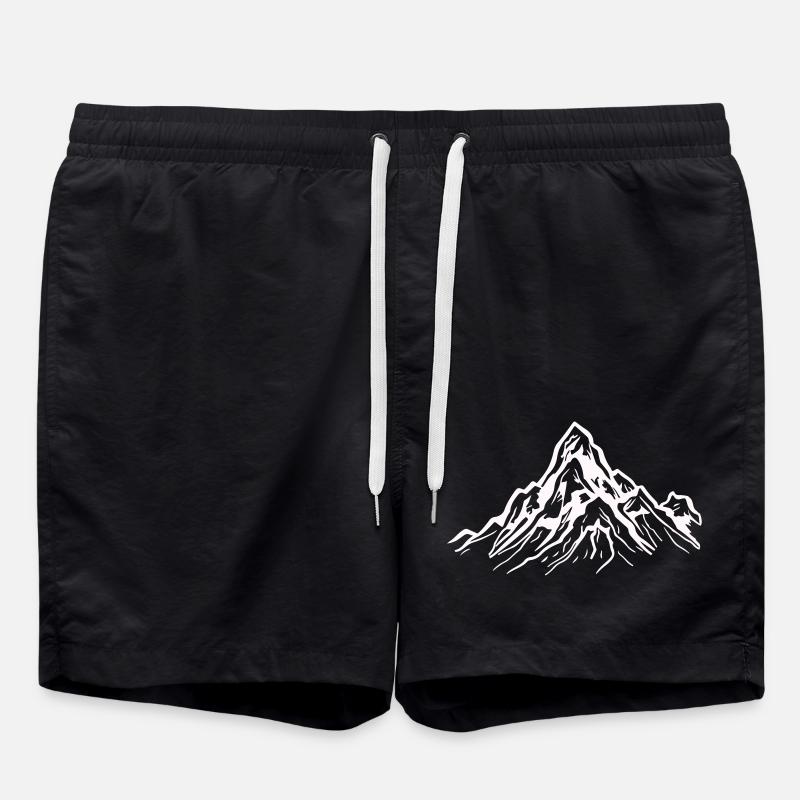 montagnes - Short de bain - noir