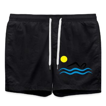 2541614 15252539 schwimmen - Badeshorts - Schwarz - Vorne - AI Model Male 185 light (185cm)
