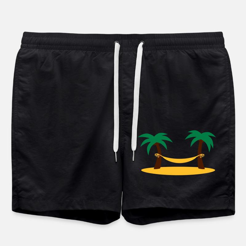 island_palms_and_hammock - Short de bain - noir
