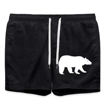 Ours polaire - Short de bain - noir - Devant - AI Model Male 185 light (185cm)