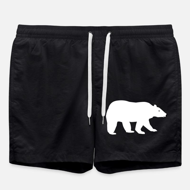 polar bear - Swim Trunks - black