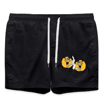 Kiffen kiffer stoned h - Short de bain - noir - Devant - AI Model Male 185 light (185cm)