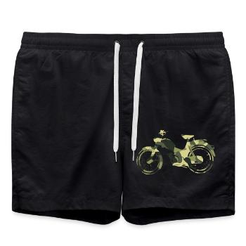 Mofa MV 50 camouflage - Badeshorts - Schwarz - Vorne - AI Model Male 185 light (185cm)