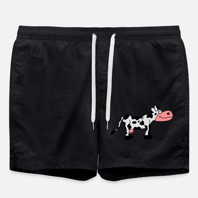 Cow Comic - Badeshorts - Schwarz