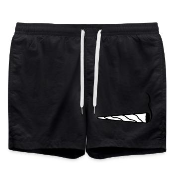 joint clipart logo hemp weed cannabis kiffen kiffe - Swim Trunks - black - Front - AI Model Male 185 light (185cm)