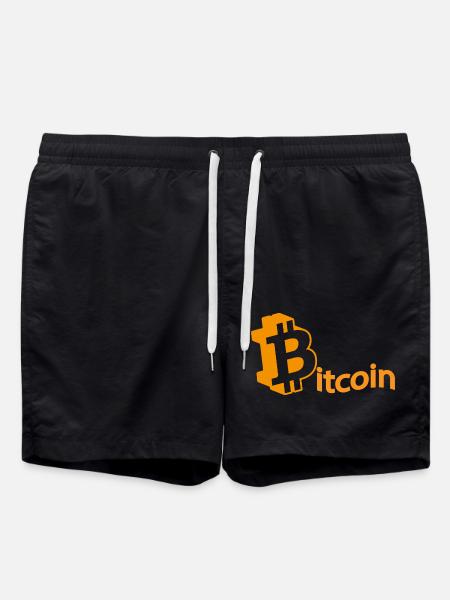 Bitcoin Crypto - Short de bain - noir