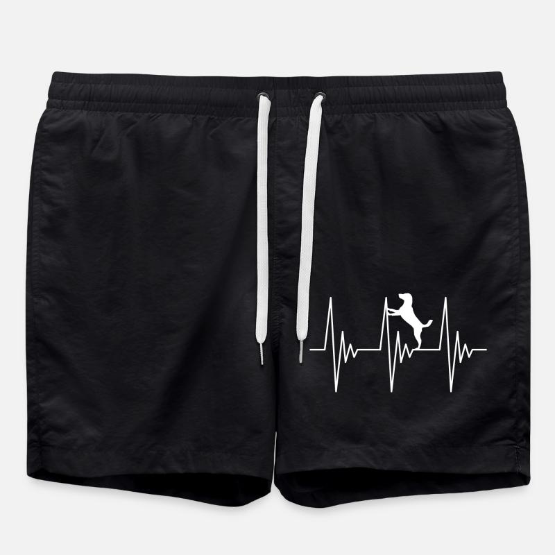 Dog Heartbeat Love sait - Short de bain - noir