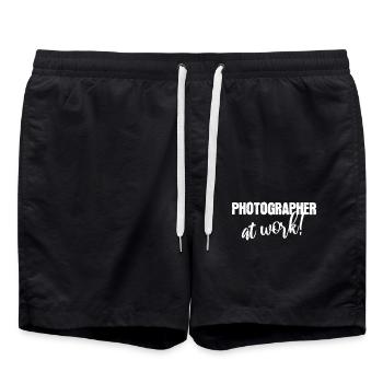 Photographer at work - Short de bain - noir - Devant - AI Model Male 185 light (185cm)