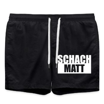 Schach Matt - Badeshorts - Schwarz - Vorne - AI Model Male 185 light (185cm)