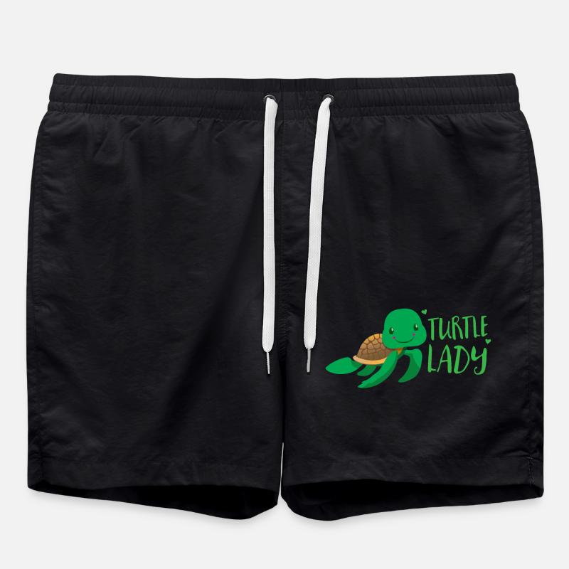 Schildkrötendame - Badeshorts - Schwarz