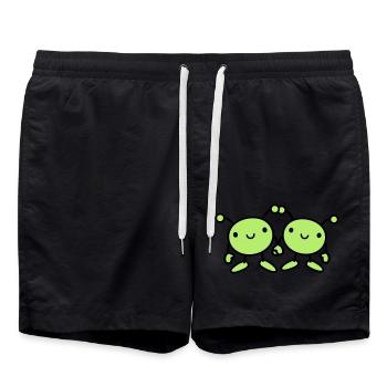 in love alien couple 2 - Swim Trunks - black - Front - AI Model Male 185 light (185cm)