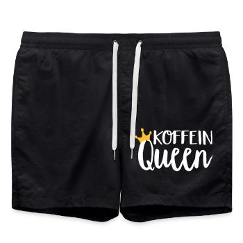 Koffein Queen - Badeshorts - Schwarz - Vorne - AI Model Male 185 light (185cm)