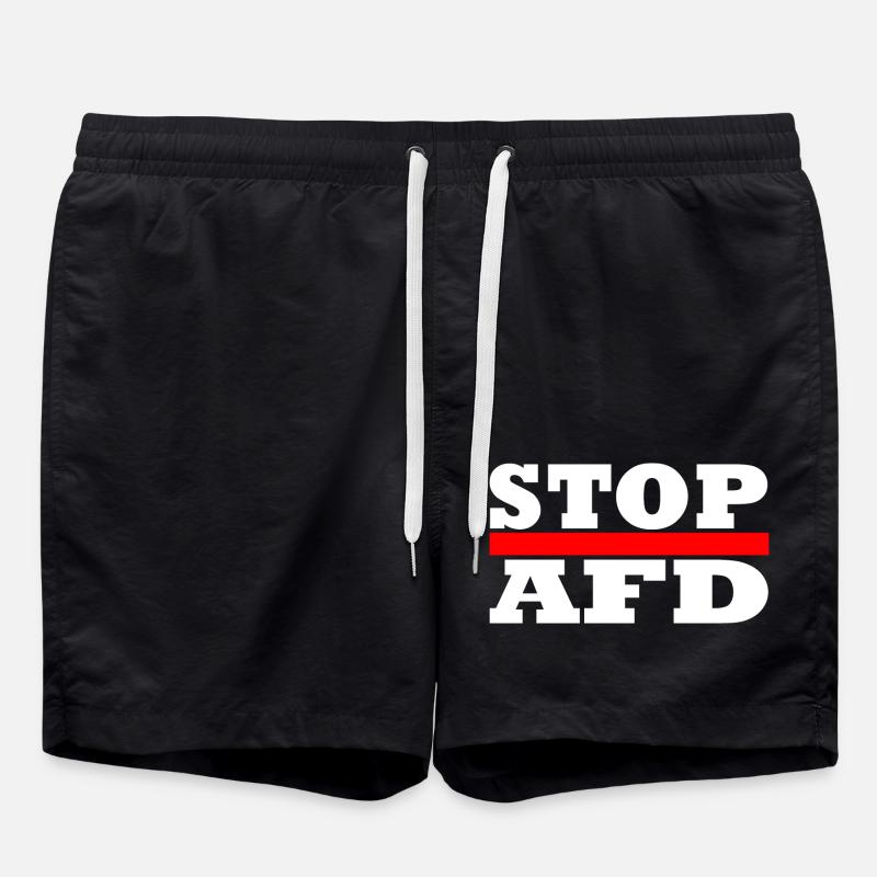 Stop Afd - Badeshorts - Schwarz