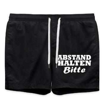 Abstand Halten - Badeshorts - Schwarz - Vorne - AI Model Male 185 light (185cm)