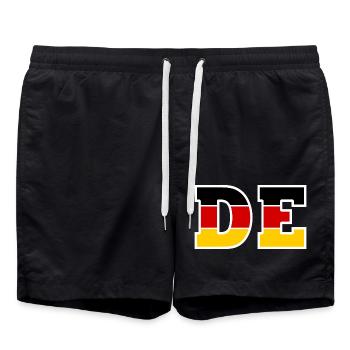 Deutschland - Badeshorts - Schwarz - Vorne - AI Model Male 185 light (185cm)