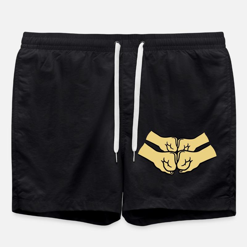 4 hands crew - Swim Trunks - black