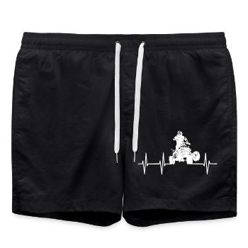 Quad Herzfrequenz - Badeshorts - Schwarz - Vorne - AI Model Male 185 light (185cm)