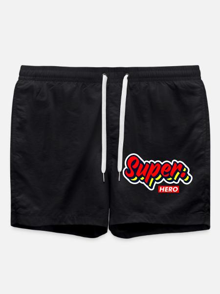 Super Hero - Badeshorts - Schwarz