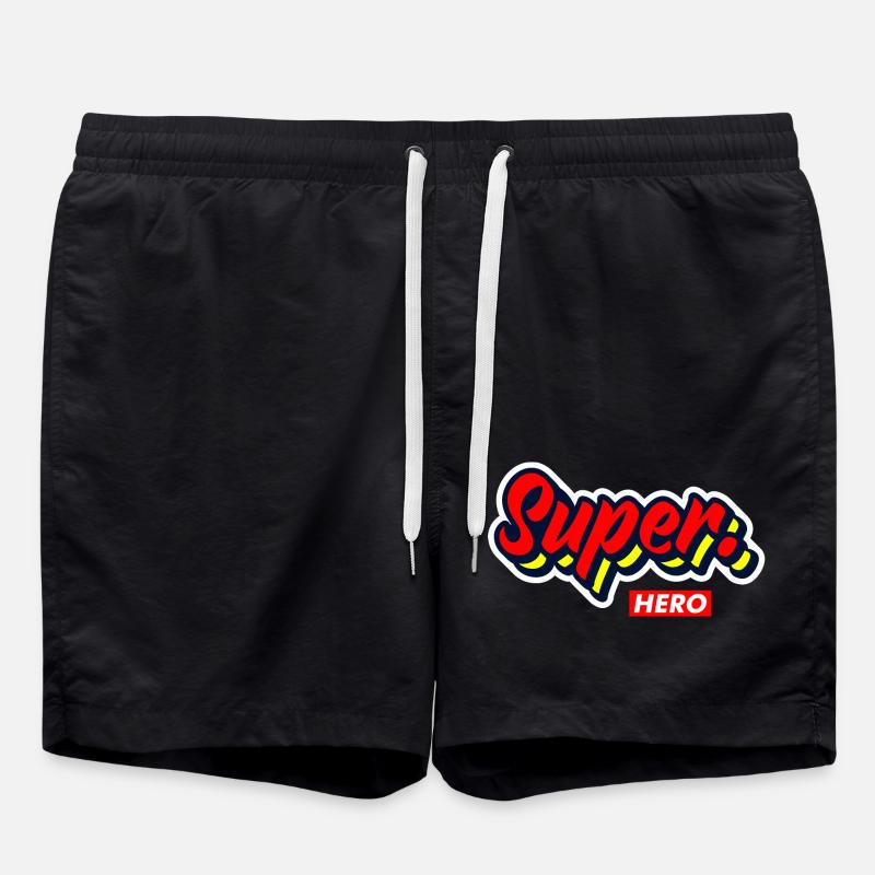 Super hero - Swim Trunks - black