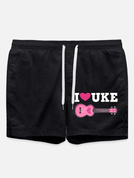 Ukulele I Love - Swim Trunks - black