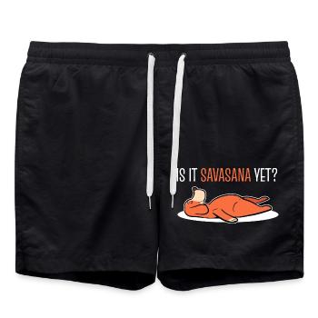 Savasana Méditation Méditer Yoga Yogi - Short de bain - noir - Devant - AI Model Male 185 light (185cm)