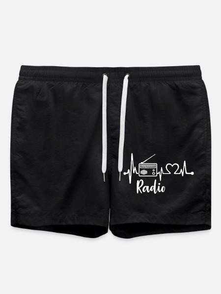 Radio Heartbeat - Swim Trunks - black
