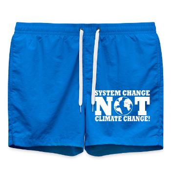 system change not climate change - Short de bain - cobalt blue - Devant