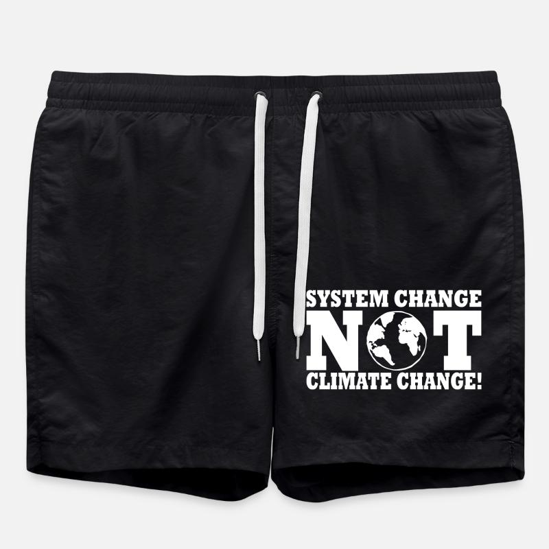 system change not climate change - Badeshorts - Schwarz
