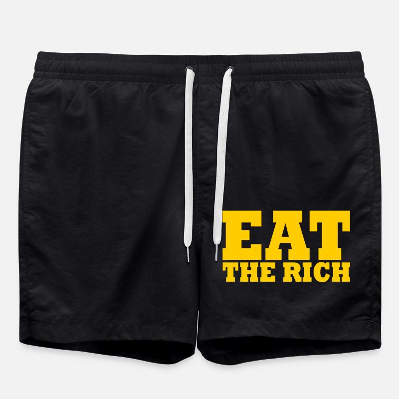 Eat the rich - Badeshorts - Schwarz