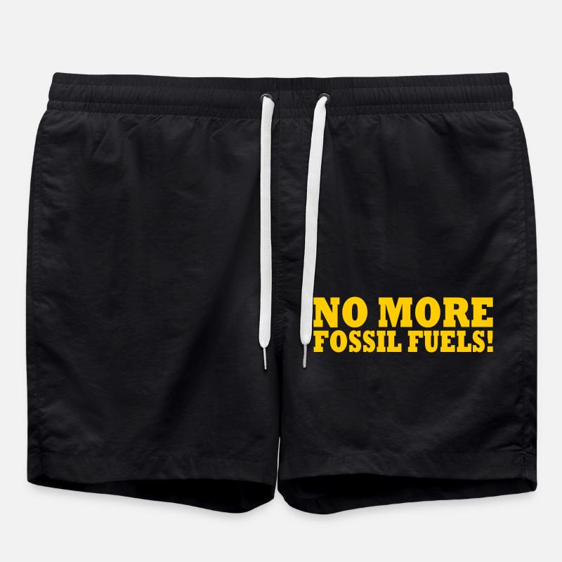No more fossil fuels - Badeshorts - Schwarz