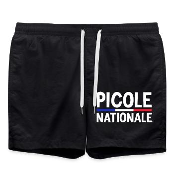 Picole Nationale Cadeau Humour Personnalisé - Short de bain - noir - Devant - AI Model Male 185 light (185cm)