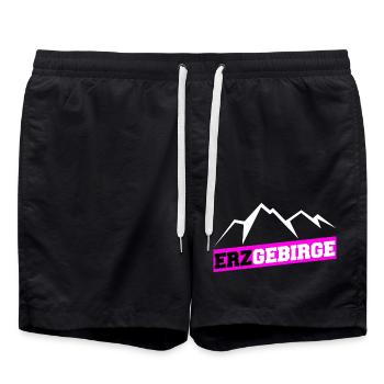 Erzgebirge - Badeshorts - Schwarz - Vorne - AI Model Male 185 light (185cm)