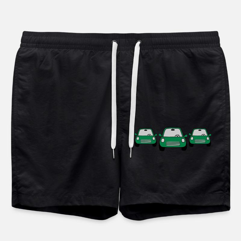 3 Autos Comic - Badeshorts - Schwarz