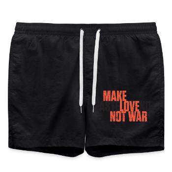 Faites de Fastelovend Love pas de guerre Carnaval - Short de bain - noir - Devant - AI Model Male 185 light (185cm)