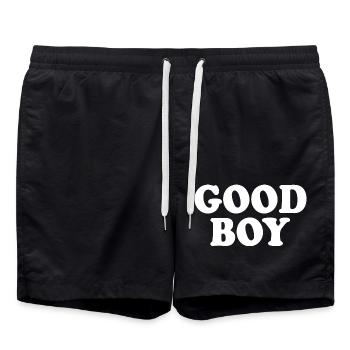 Good boy - Swim Trunks - black - Front - AI Model Male 185 light (185cm)