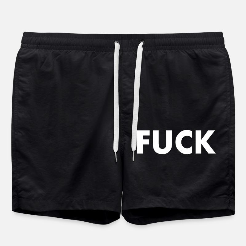 Fuck - Badeshorts - Schwarz