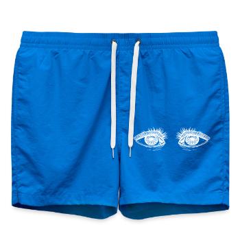 Cute eyes with eyelashes - Swim Trunks - cobalt blue - Front