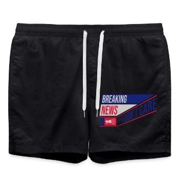 Les dernières nouvelles s’en fichent - Short de bain - noir - Devant - AI Model Male 185 light (185cm)