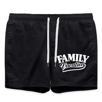Family Vacation Cool Matching Family Summer Vacay - Swim Trunks - black - Front - AI Model Male 185 light (185cm)