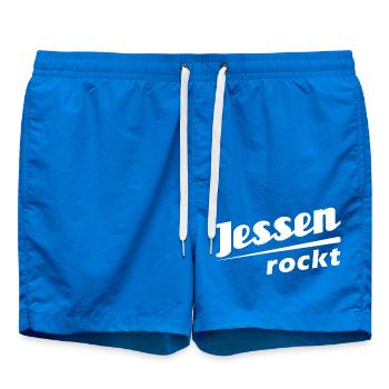 Jessen rockt - Textdesign mit Stadtnamen - Badeshorts - Cobalt blue - Vorne