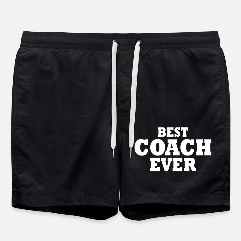 Best coach ever - Badeshorts - Schwarz