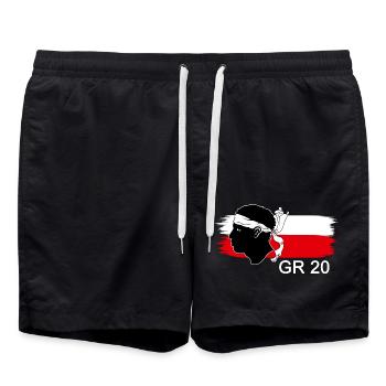 GR 20 randonnée corse trek rando - Short de bain - noir - Devant - AI Model Male 185 light (185cm)
