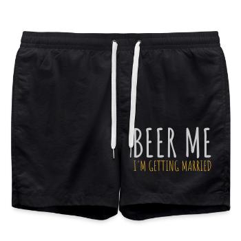 Beer Me Me marier - Short de bain - noir - Devant - AI Model Male 185 light (185cm)