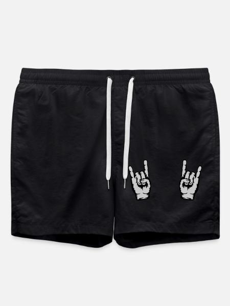 2 Hands Heavy Metal - Swim Trunks - black