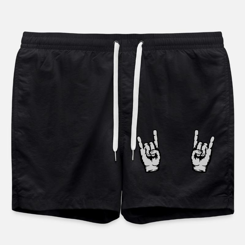 2 Hands Heavy Metal - Swim Trunks - black
