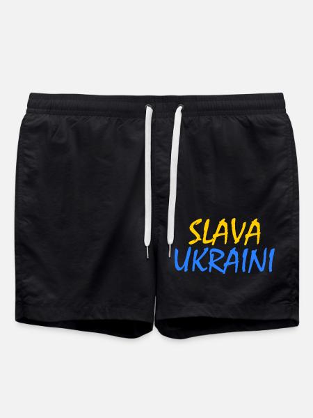 Slava ukraini - Swim Trunks - black