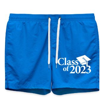 Class Of 2023 Graduation Party Gift For Him & Her - Swim Trunks - cobalt blue - Front